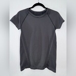 Athleta- Women’s Black & White Striped Short Sleeve Top